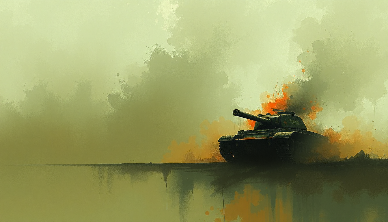 Fan-driven abstract illustration evoking the emotional arc of Tank! by Yoko Kanno