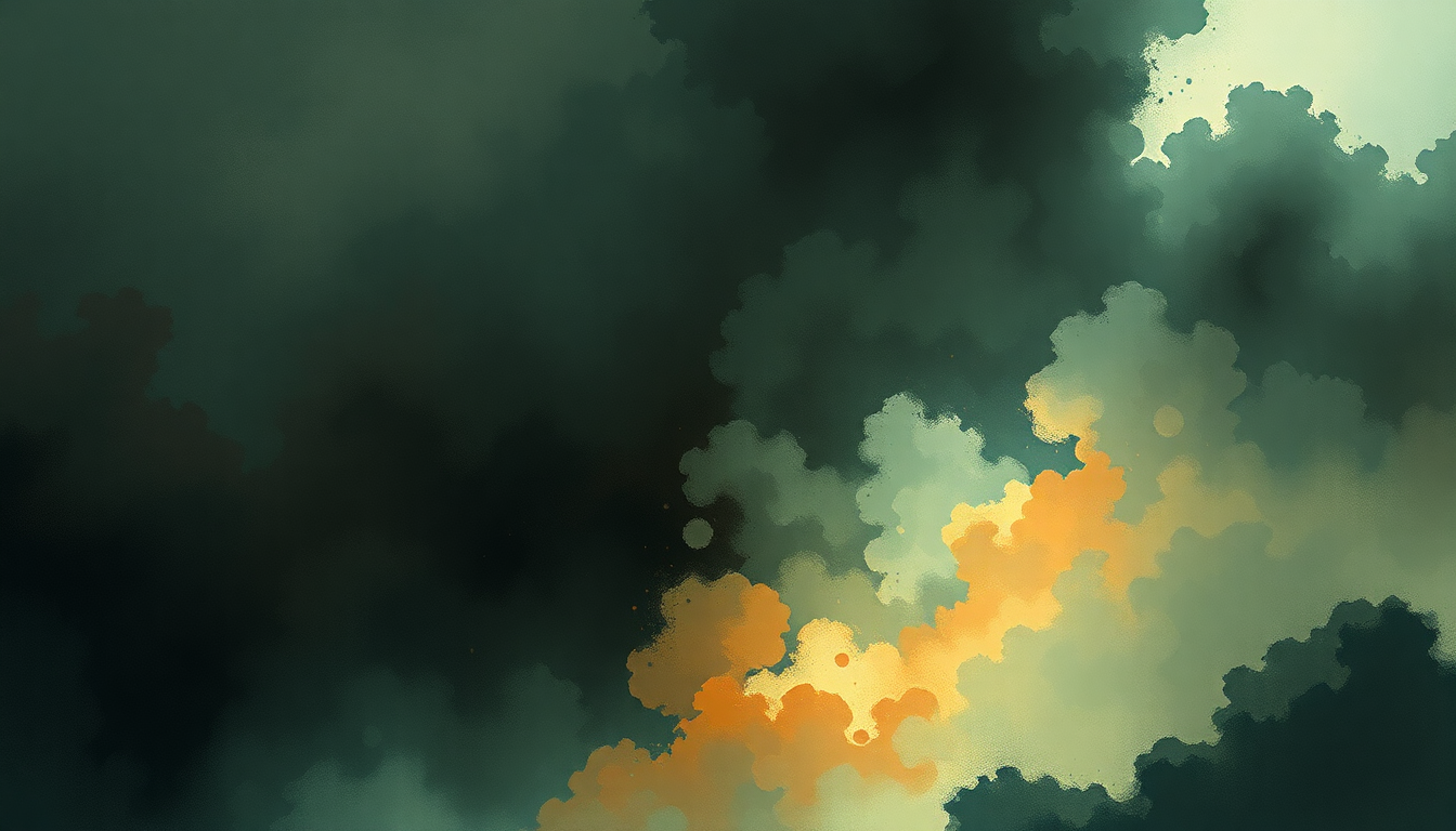Fan-driven abstract illustration evoking the emotional arc of Tannhäuser Overture by Richard Wagner