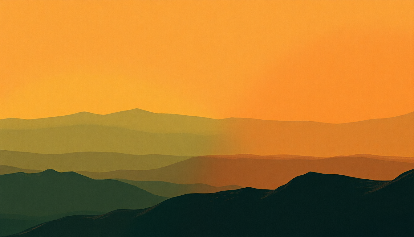 Fan-driven abstract illustration evoking the emotional arc of Tape from California by Phil Ochs
