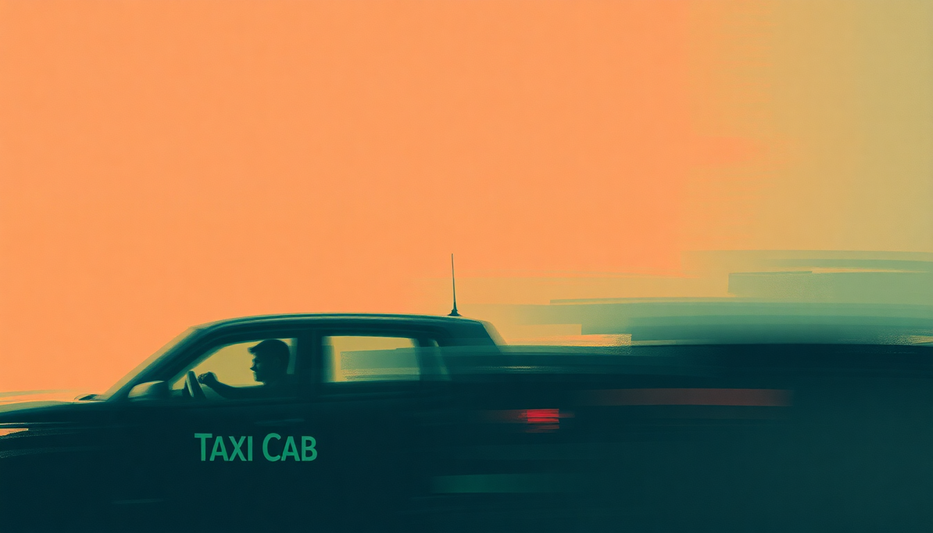 Fan-driven abstract illustration evoking the emotional arc of Taxi Cab by Vampire Weekend