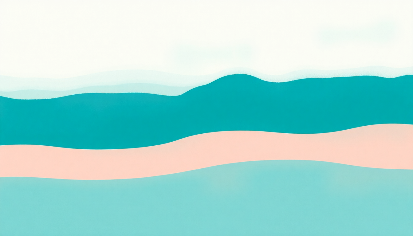 Fan-driven abstract illustration evoking the emotional arc of Teal by Hovvdy