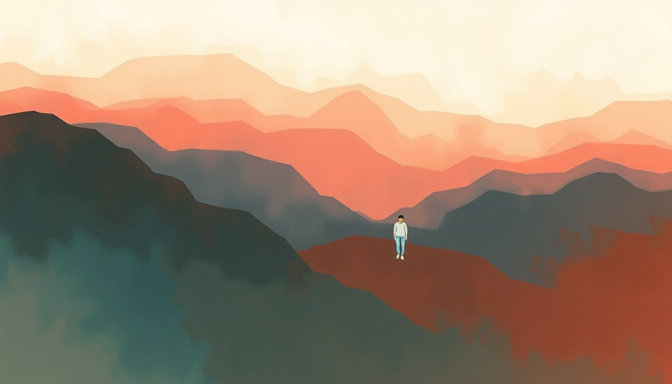 Fan-driven abstract illustration evoking the emotional arc of Tear in My Heart by Twenty One Pilots