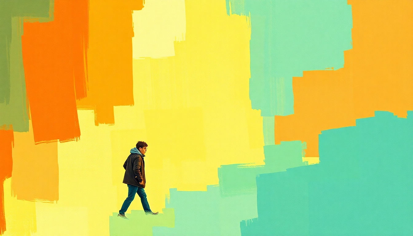 Fan-driven abstract illustration evoking the emotional arc of Teddy Picker by Arctic Monkeys