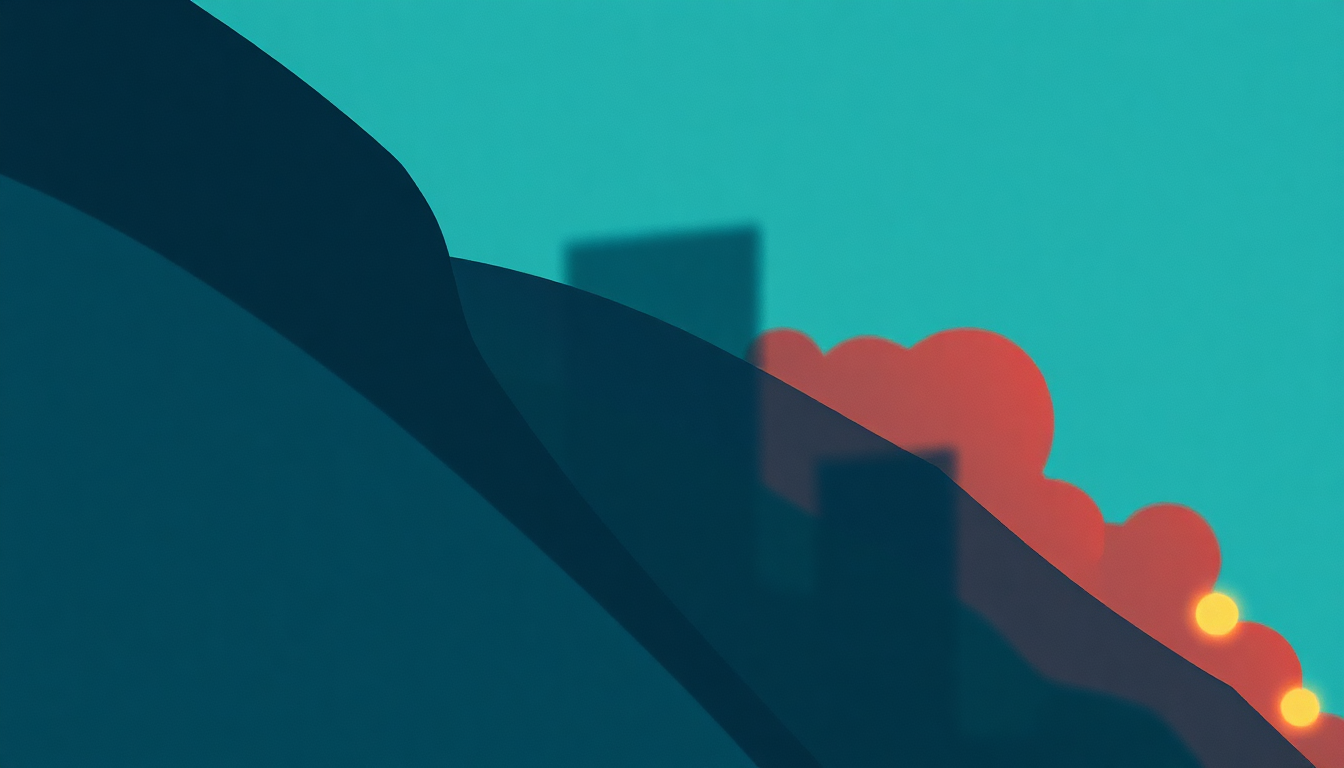 Fan-driven abstract illustration evoking the emotional arc of III. Telegraph Ave. ("Oakland" by Lloyd) by Childish Gambino