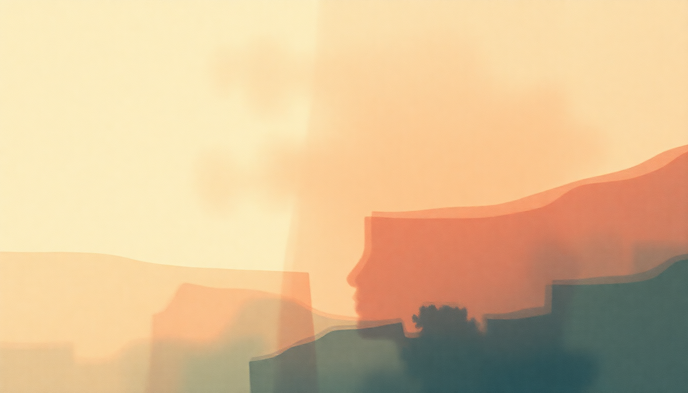 Fan-driven abstract illustration evoking the emotional arc of Tell Me by Angie Stone