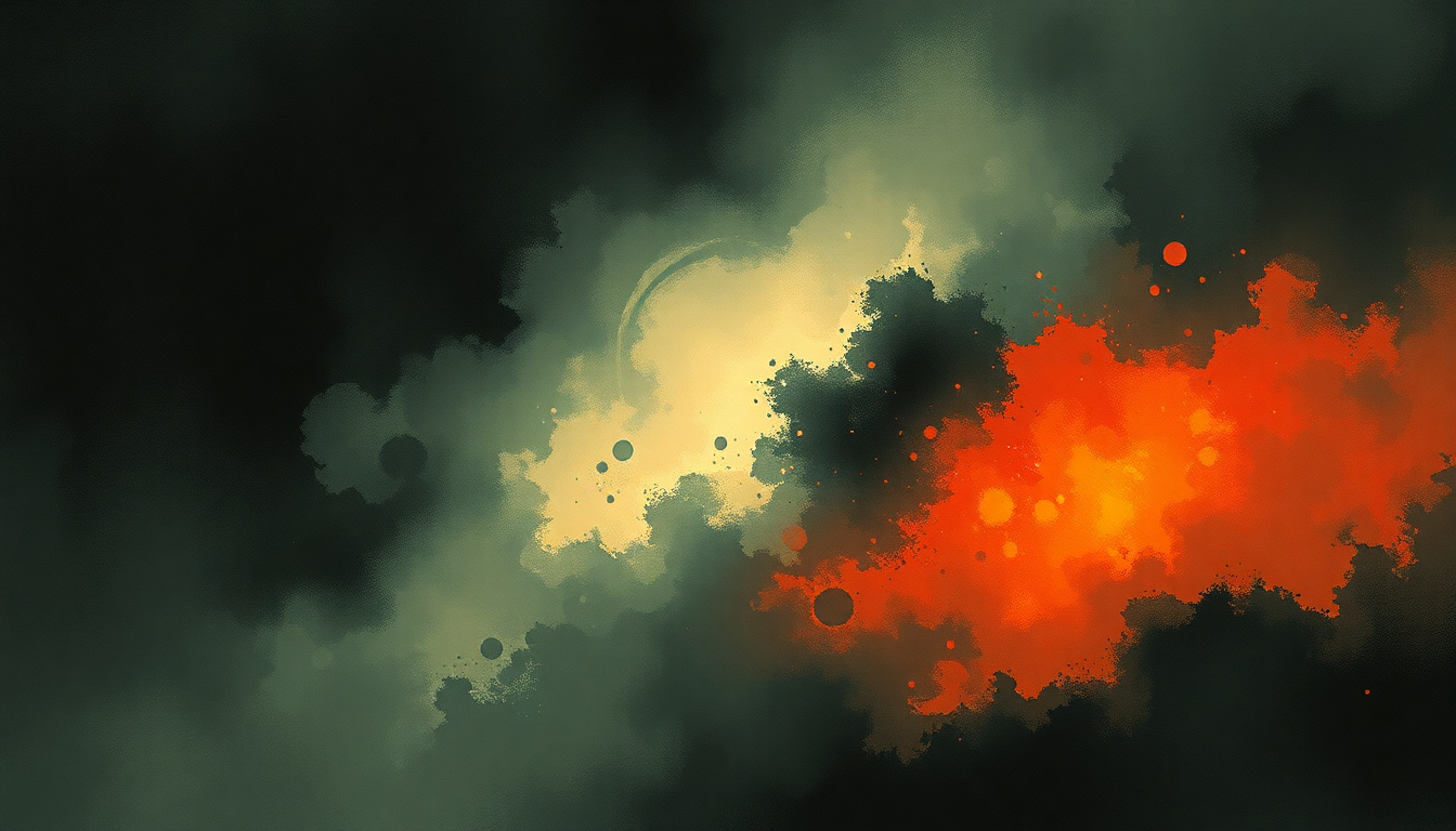Fan-driven abstract illustration evoking the emotional arc of Temper Temper by Goldie
