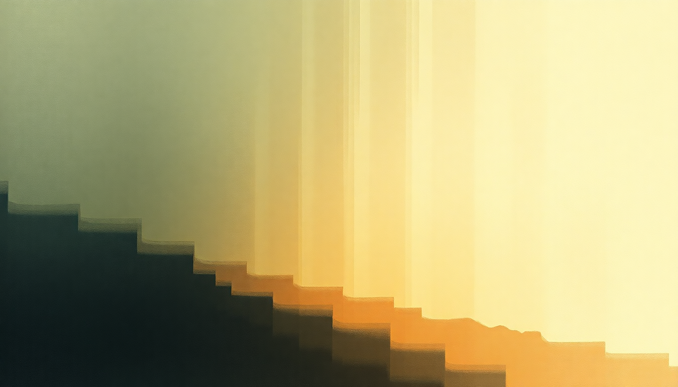 Fan-driven abstract illustration evoking the emotional arc of Temple Sleeper by Burial