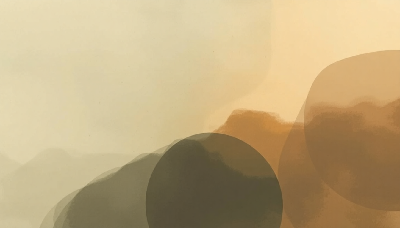 Fan-driven abstract illustration evoking the emotional arc of Ten Tigers by Bonobo