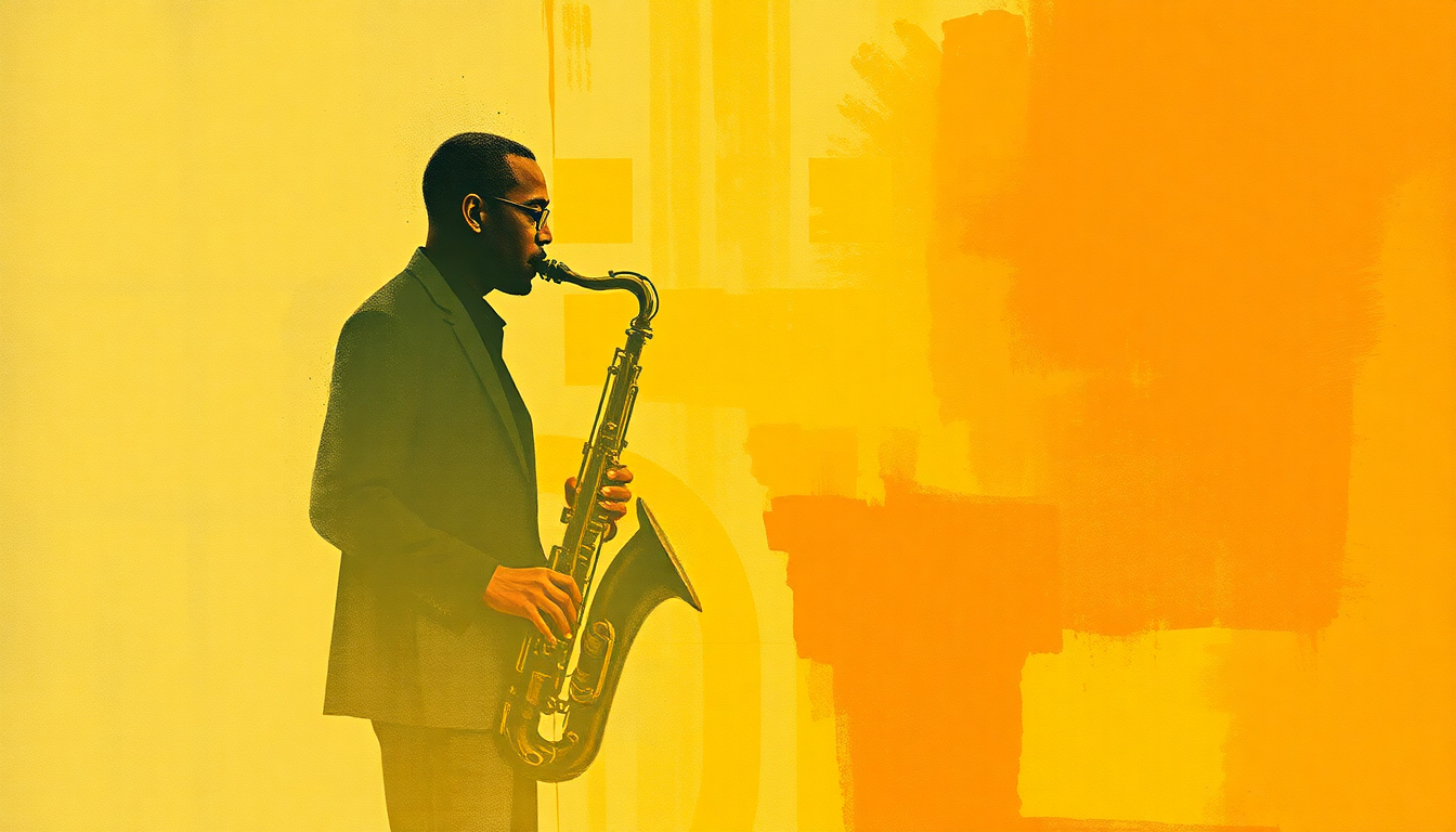 Fan-driven abstract illustration evoking the emotional arc of Tenor Madness by Sonny Rollins