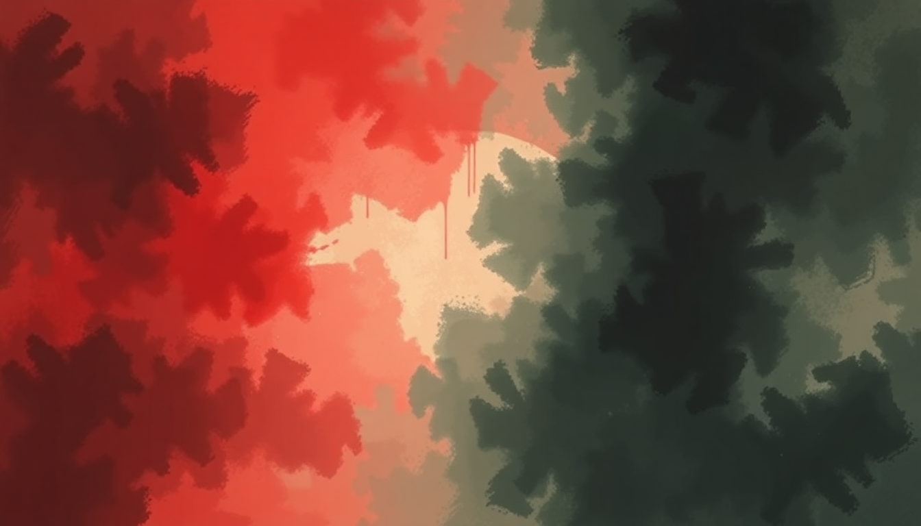 Fan-driven abstract illustration evoking the emotional arc of That Black Bat Licorice by Jack White