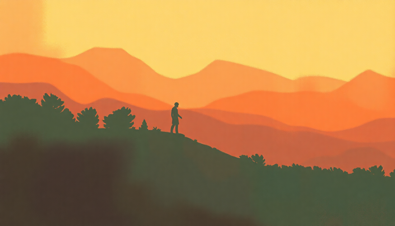 Fan-driven abstract illustration evoking the emotional arc of That's the Way Love Is by Marvin Gaye
