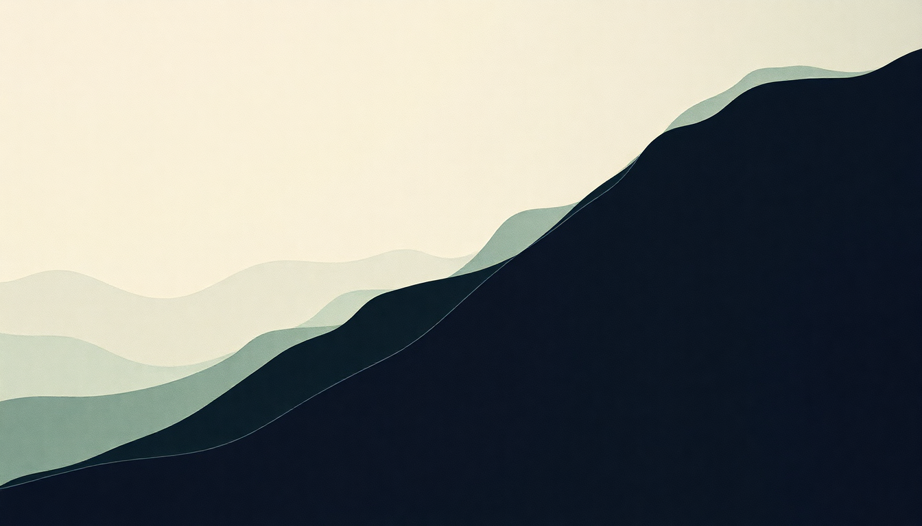Fan-driven abstract illustration evoking the emotional arc of That Voice Again by Peter Gabriel