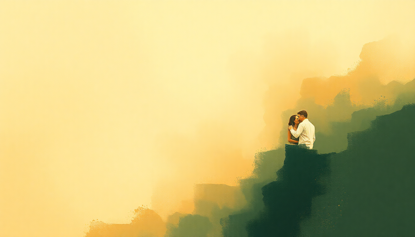 Fan-driven abstract illustration evoking the emotional arc of The Best Is Yet to Come by Tony Bennett