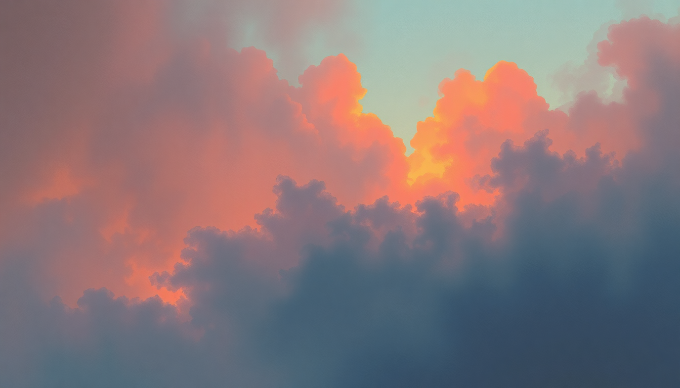 Fan-driven abstract illustration evoking the emotional arc of The Big Sky by Kate Bush