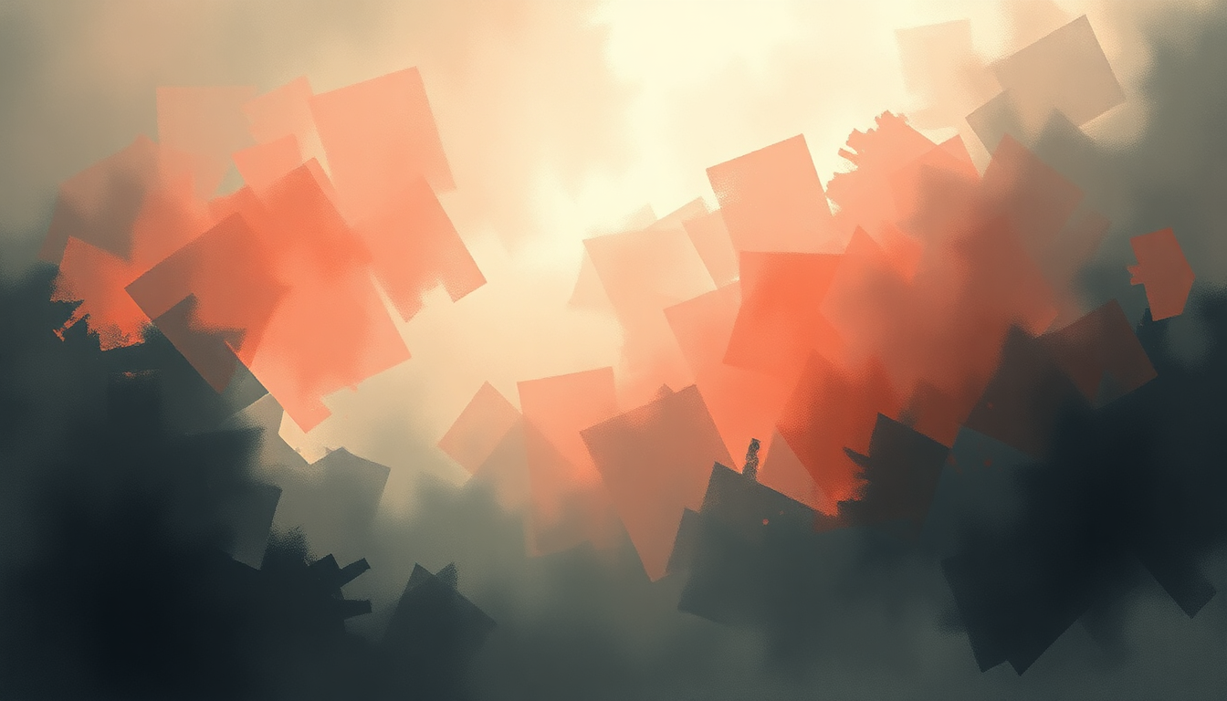 Fan-driven abstract illustration evoking the emotional arc of The Blackout by U2
