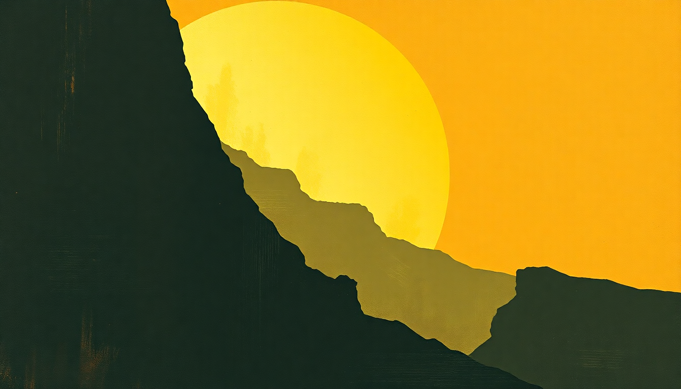 Fan-driven abstract illustration evoking the emotional arc of The Blues Should Be by McCoy Tyner