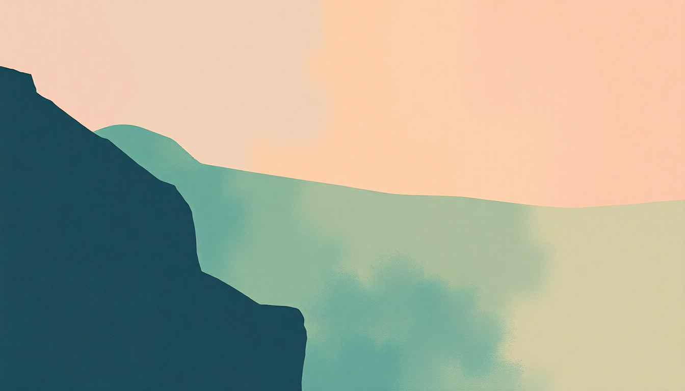 Fan-driven abstract illustration evoking the emotional arc of The Book of Right-On by Joanna Newsom
