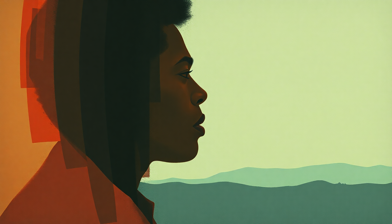 Fan-driven abstract illustration evoking the emotional arc of The Bottle by Gil Scott-Heron