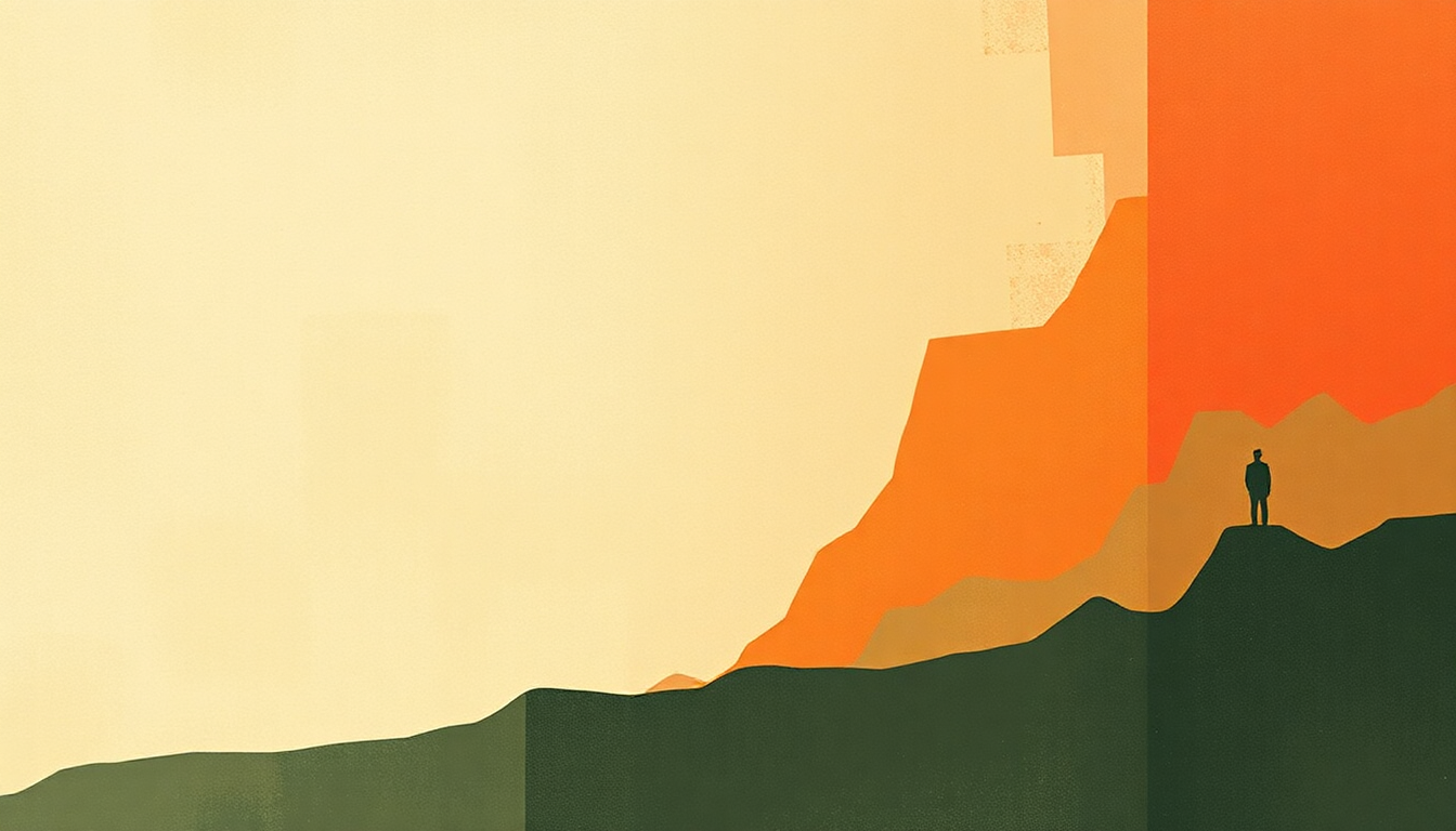 Fan-driven abstract illustration evoking the emotional arc of The Bravest Man in the Universe by Bobby Womack