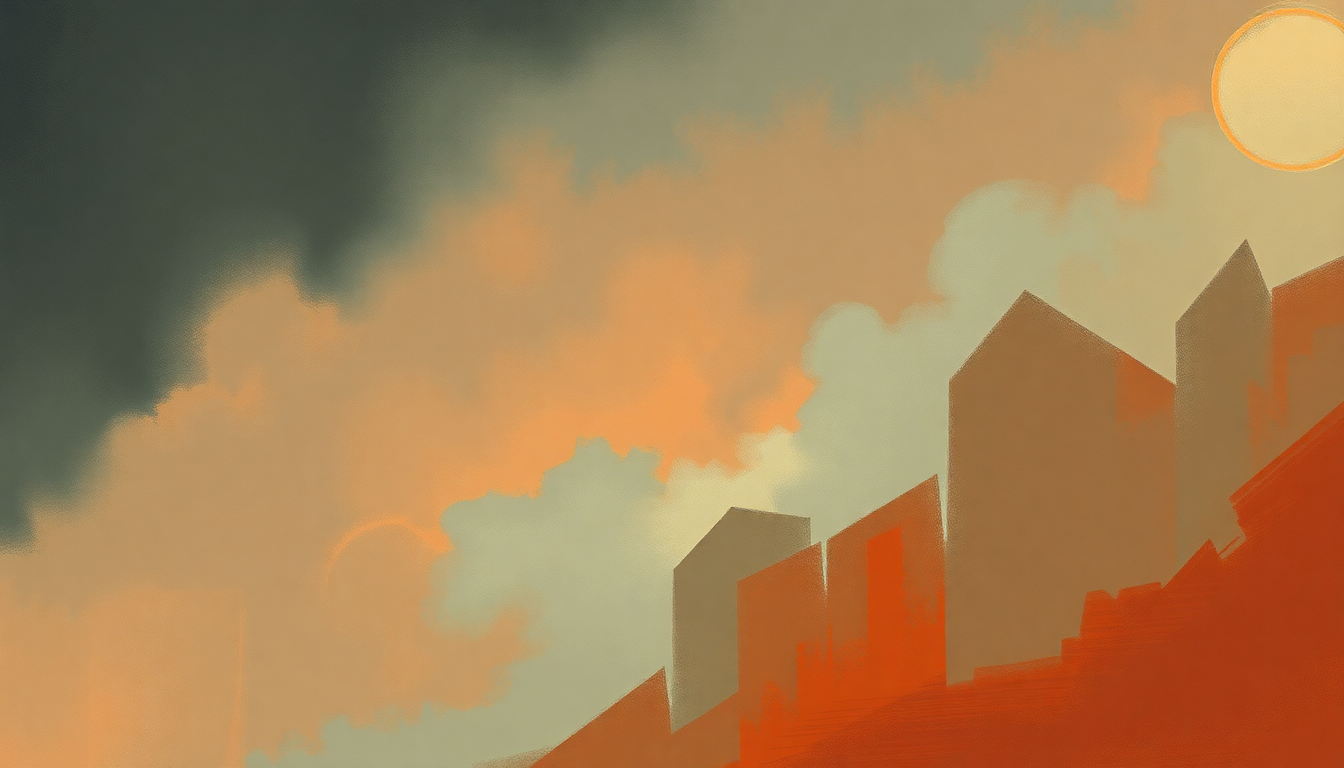 Fan-driven abstract illustration evoking the emotional arc of The Breaking of the Fellowship by Howard Shore