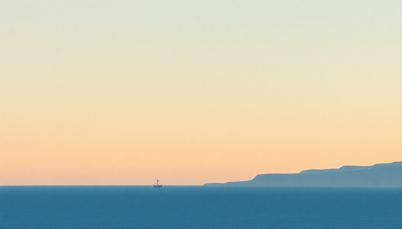 Fan-driven abstract illustration evoking the emotional arc of The Cape by Guy Clark