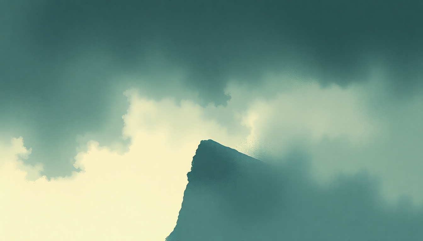 Fan-driven abstract illustration evoking the emotional arc of The Climb by Miley Cyrus