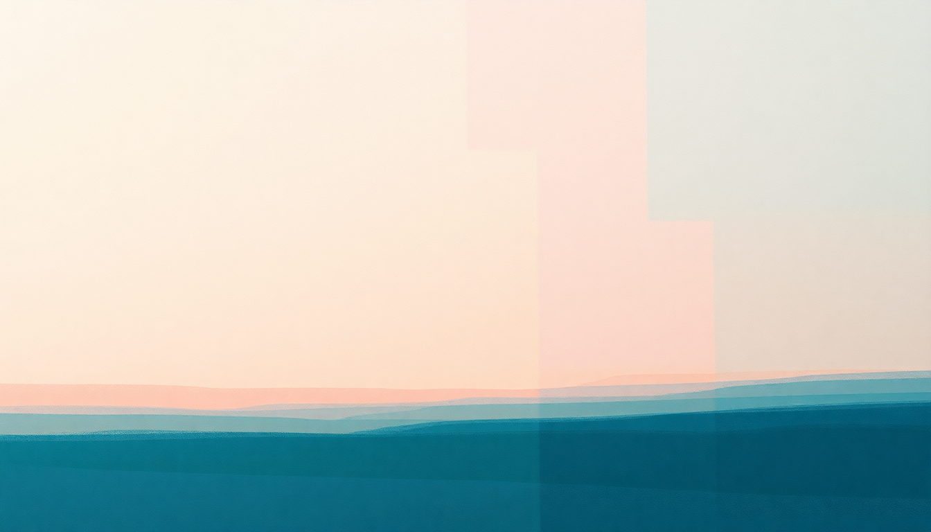 Fan-driven abstract illustration evoking the emotional arc of The Cool Cool River by Paul Simon