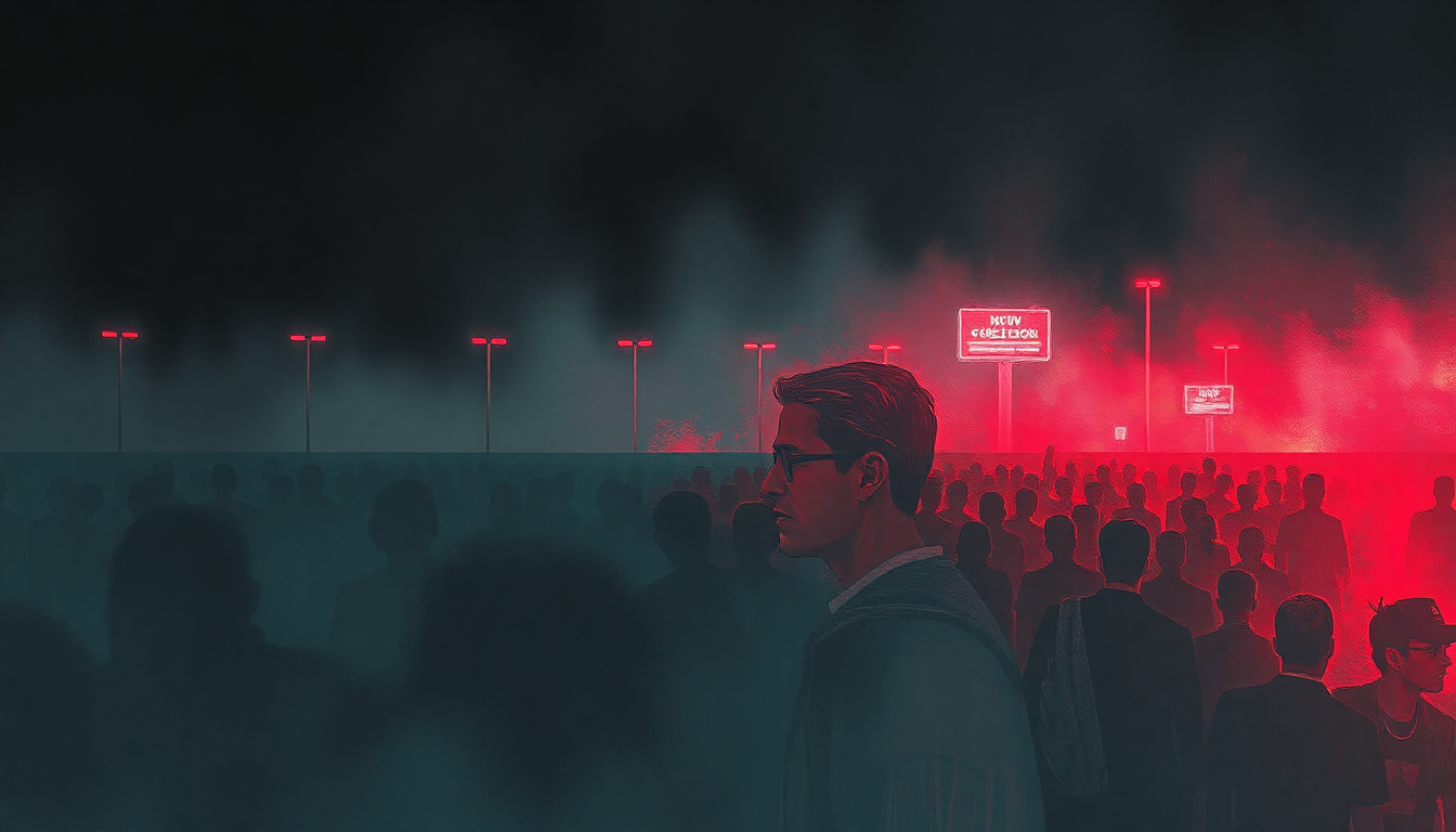 Fan-driven abstract illustration evoking the emotional arc of The Crowd by Operation Ivy