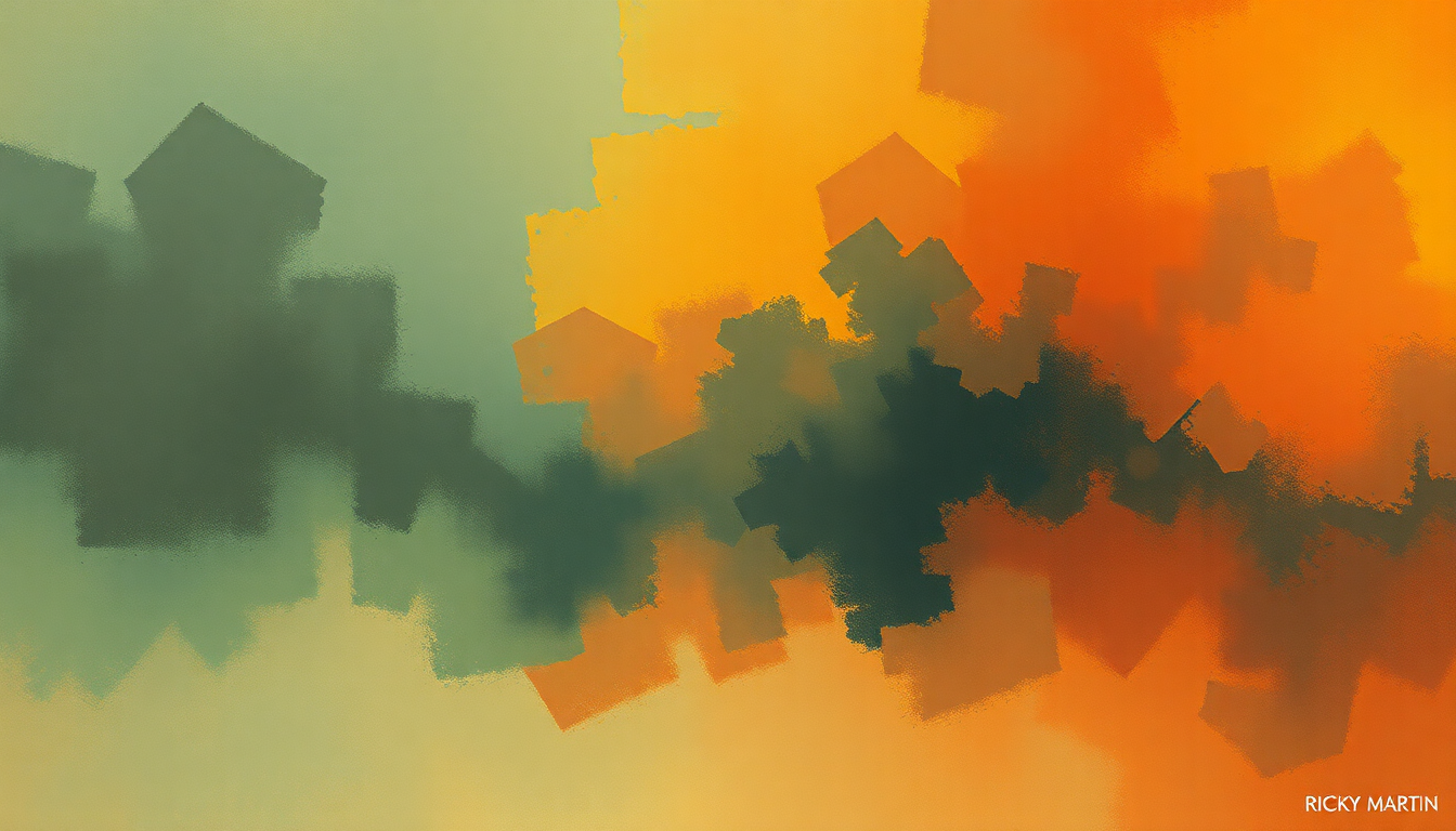 Fan-driven abstract illustration evoking the emotional arc of The Cup of Life by Ricky Martin