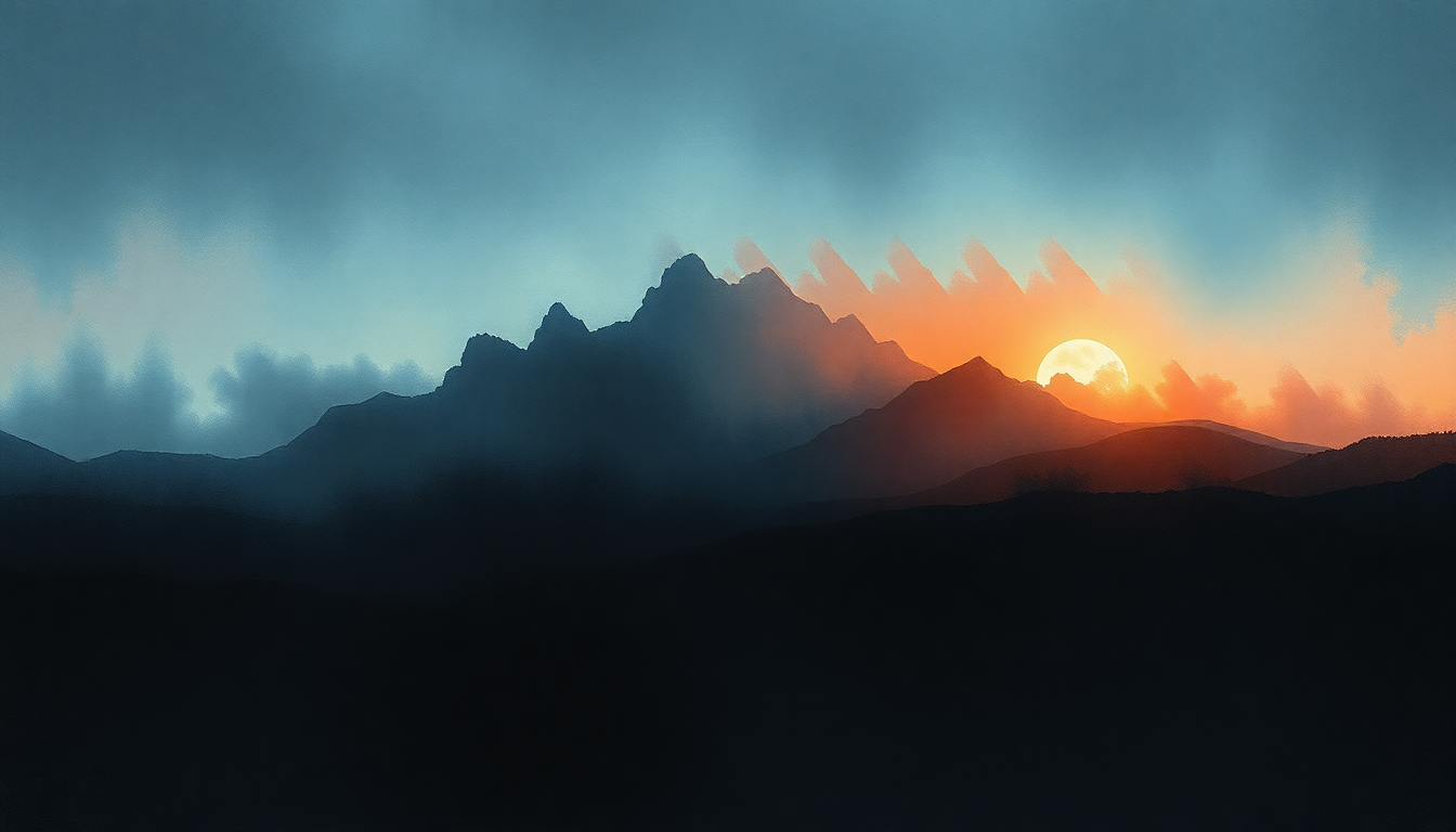 Fan-driven abstract illustration evoking the emotional arc of The Day I Tried to Live by Soundgarden