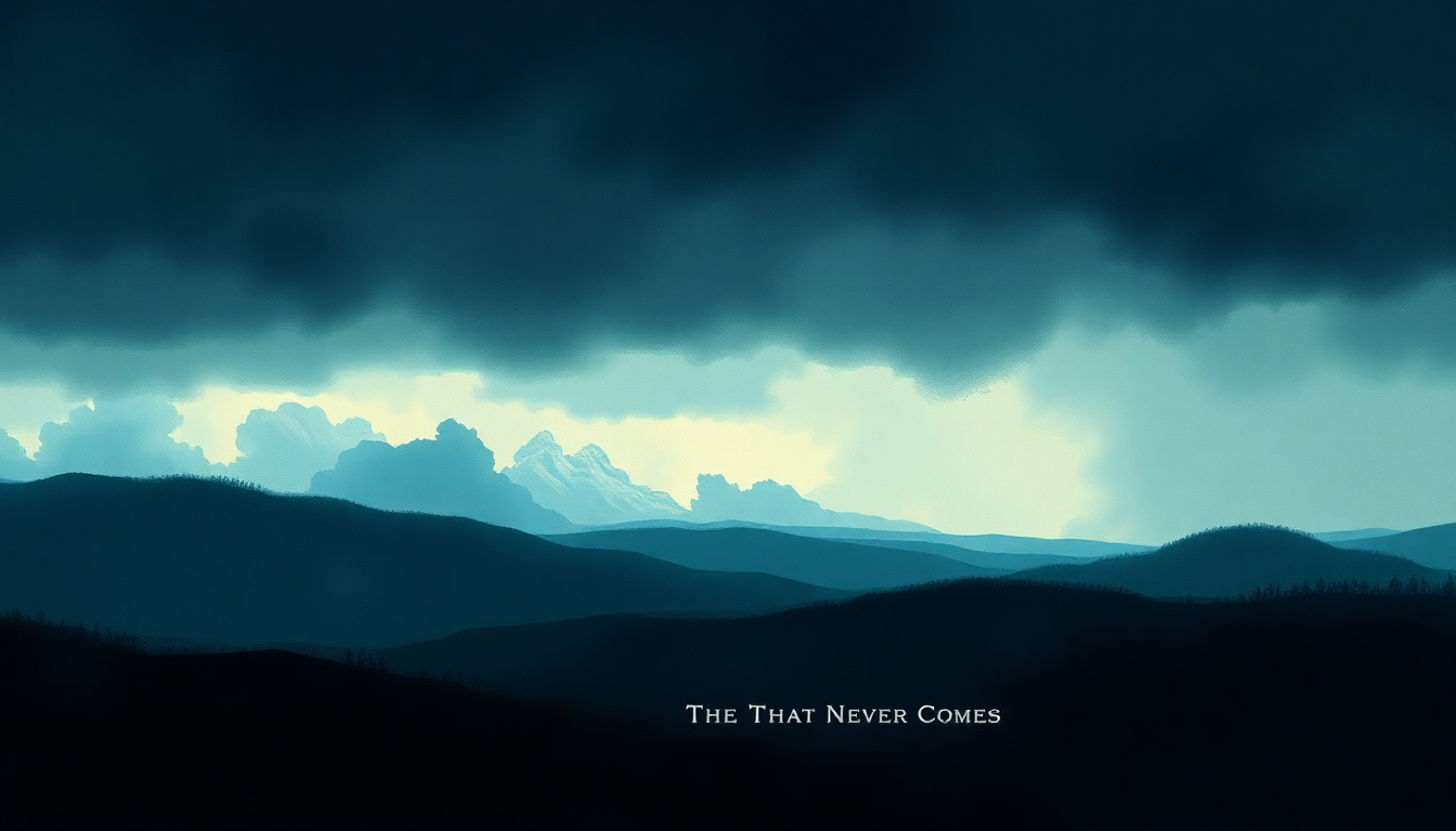 Fan-driven abstract illustration evoking the emotional arc of The Day That Never Comes by Metallica