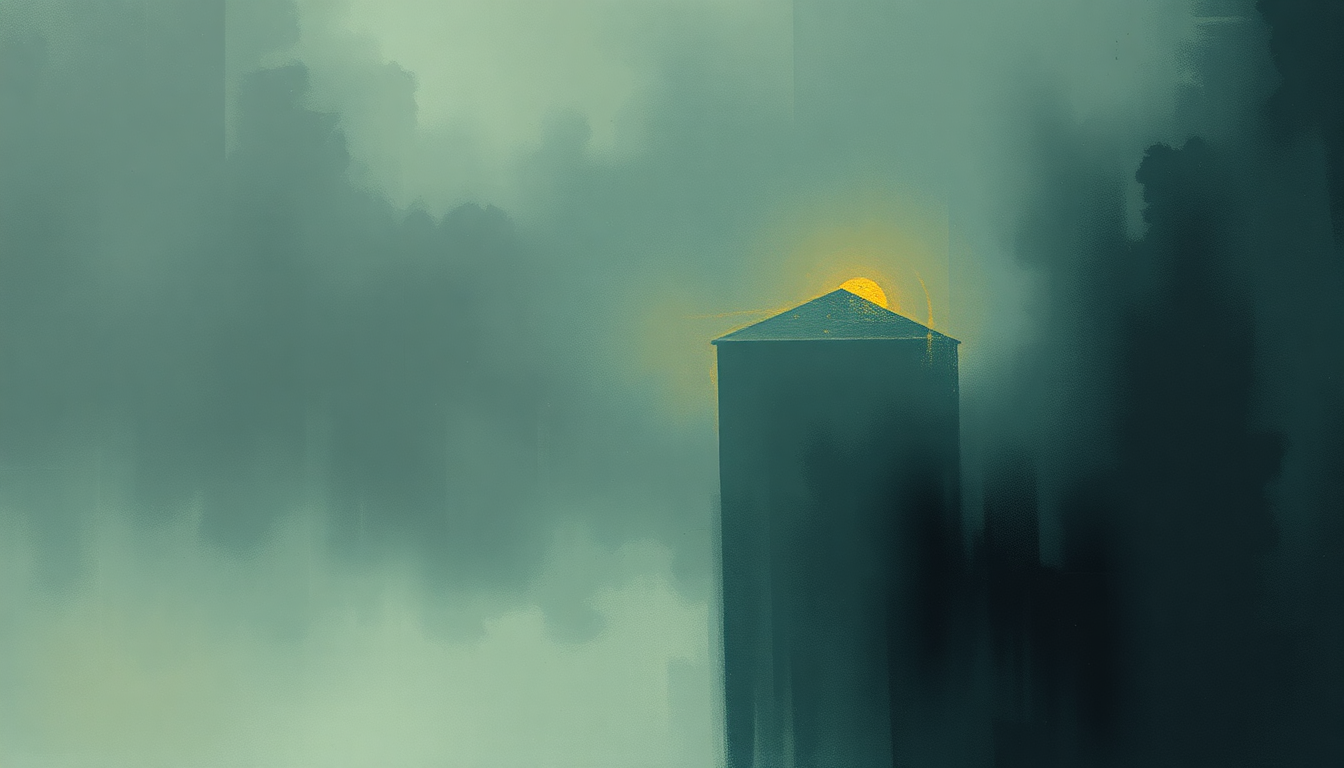 Fan-driven abstract illustration evoking the emotional arc of The Dusk in Us by Converge