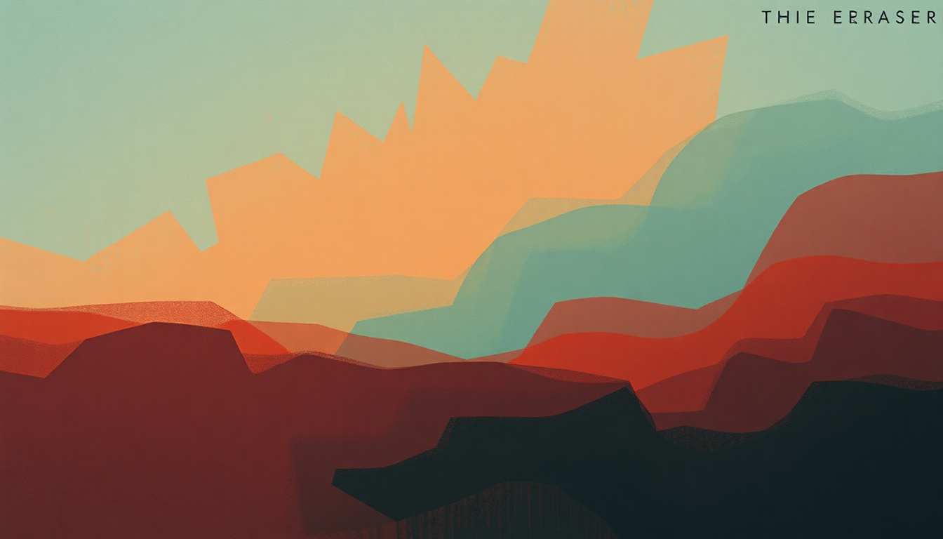 Fan-driven abstract illustration evoking the emotional arc of The Eraser by Thom Yorke