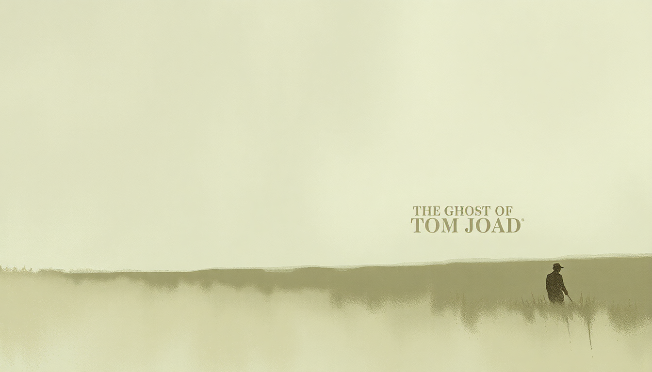 Fan-driven abstract illustration evoking the emotional arc of The Ghost of Tom Joad by Bruce Springsteen