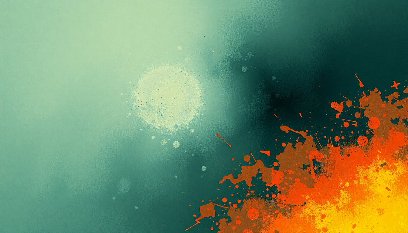 Fan-driven abstract illustration evoking the emotional arc of The Glowing Man by Swans