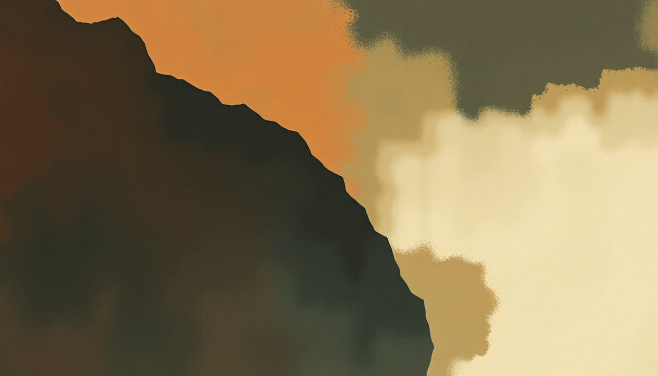 Fan-driven abstract illustration evoking the emotional arc of The Great God Pan Is Dead by Johann Johannsson