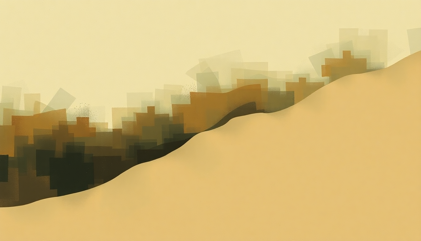 Fan-driven abstract illustration evoking the emotional arc of The Great Pretender by The Platters