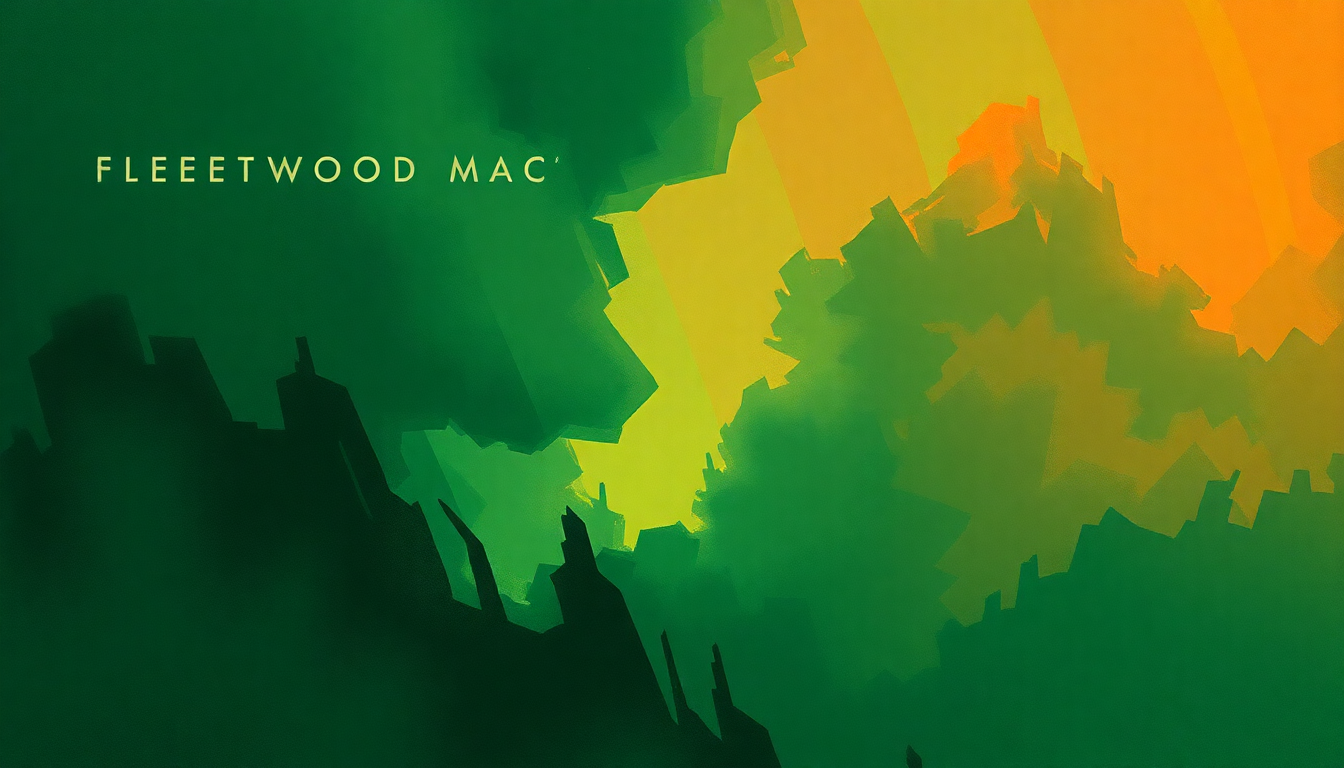Fan-driven abstract illustration evoking the emotional arc of The Green Manalishi (With the Two Prong Crown) by Fleetwood Mac