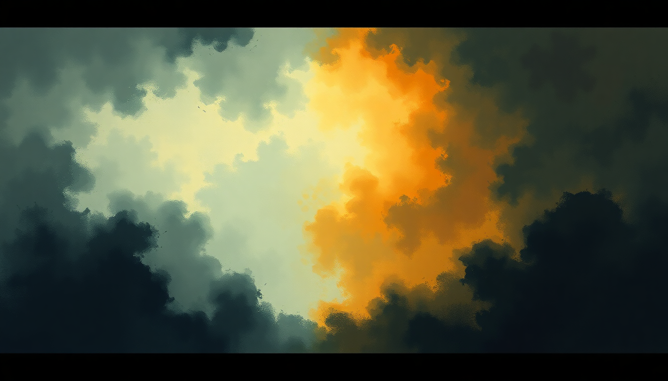 Fan-driven abstract illustration evoking the emotional arc of The Heart Part 4 by Kendrick Lamar