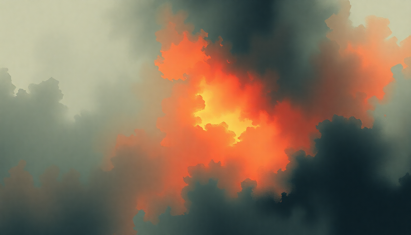 Fan-driven abstract illustration evoking the emotional arc of The Heart Part 5 by Kendrick Lamar