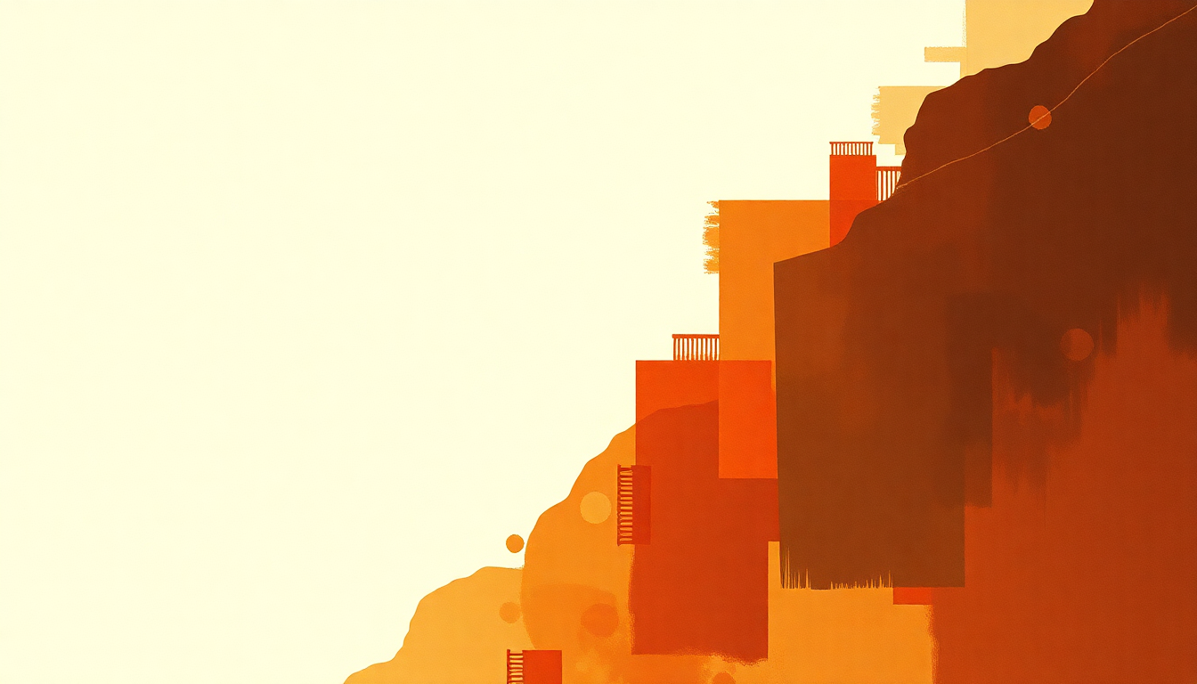 Fan-driven abstract illustration evoking the emotional arc of The Heinrich Maneuver by Interpol