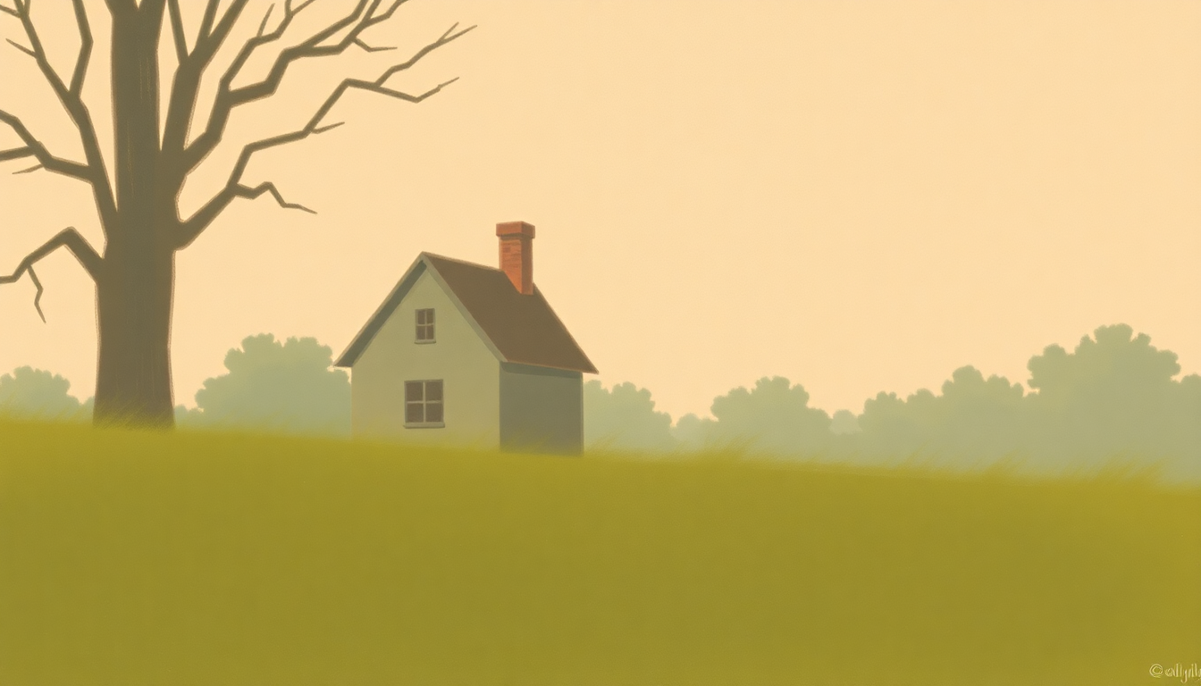 Fan-driven abstract illustration evoking the emotional arc of House at Pooh Corner by Kenny Loggins
