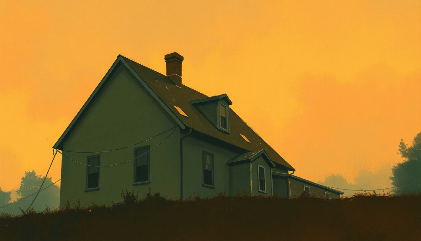 Fan-driven abstract illustration evoking the emotional arc of The House That Jack Built by Aretha Franklin