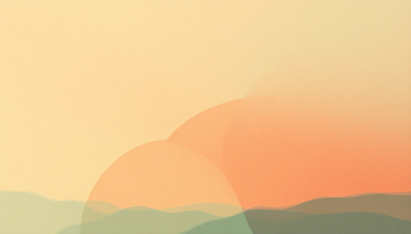 Fan-driven abstract illustration evoking the emotional arc of The Hustle by Lambchop