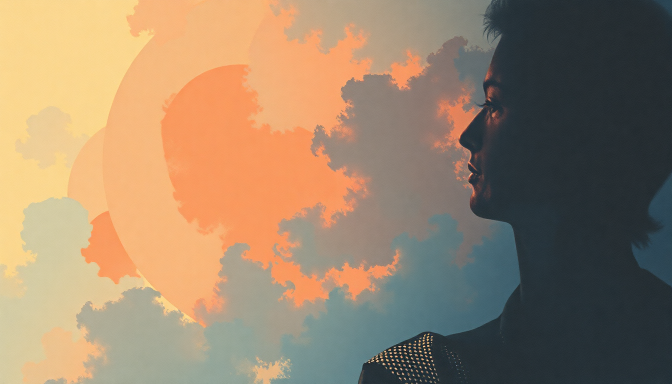 Fan-driven abstract illustration evoking the emotional arc of The Jean Genie by David Bowie