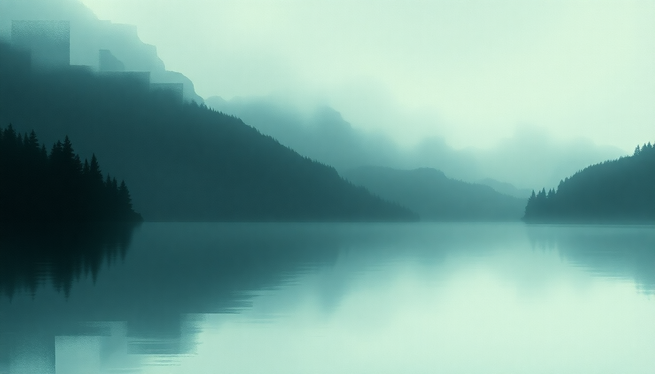 Fan-driven abstract illustration evoking the emotional arc of The Lake by Antony and the Johnsons