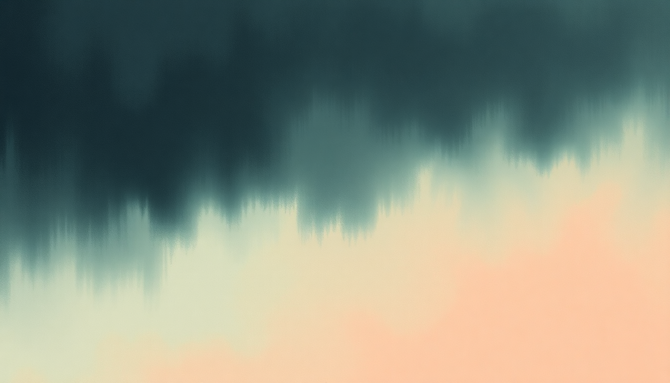 Fan-driven abstract illustration evoking the emotional arc of The Last Dawn by Mono