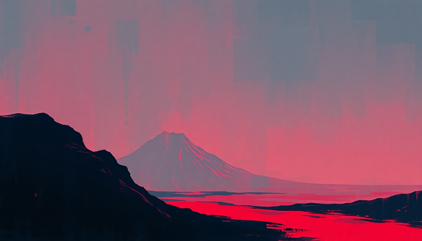 Fan-driven abstract illustration evoking the emotional arc of The Last Emperor Theme by Ryuichi Sakamoto