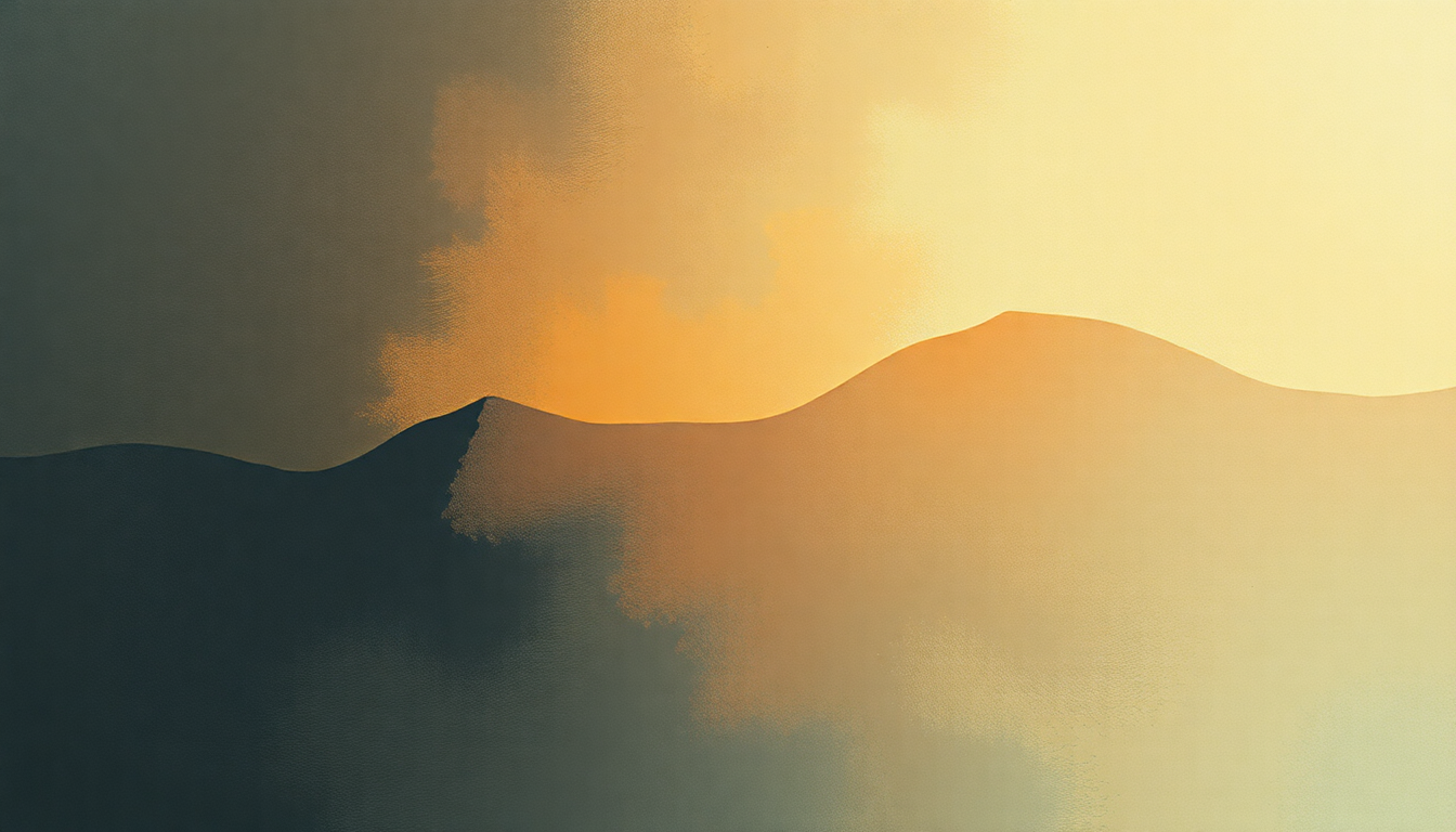 Fan-driven abstract illustration evoking the emotional arc of The Last Word by Mineral