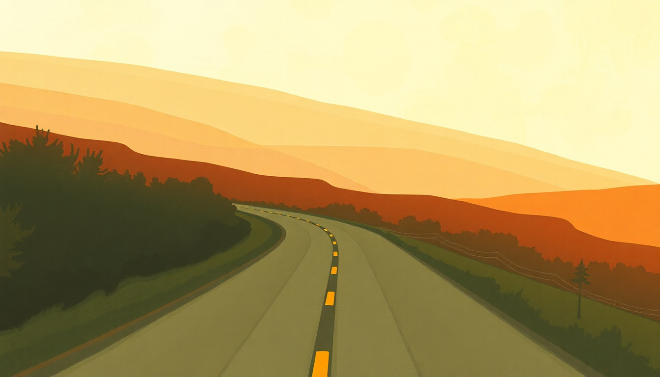 Fan-driven abstract illustration evoking the emotional arc of The Long and Winding Road by The Beatles